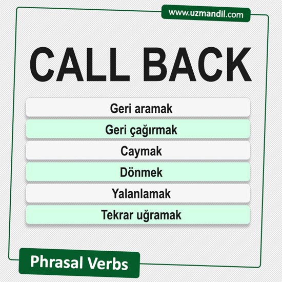 CALL BACK