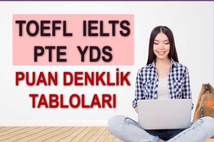TOEFL YDS  IELTS PTE PUAN DENKLİK TABLOSU