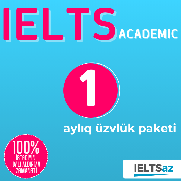 1 Aylıq Üzvlük Paketi (IELTS Academic)