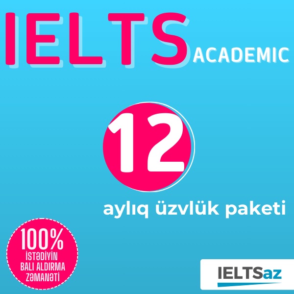 12 Aylıq Üzvlük Paketi (IELTS Academic)