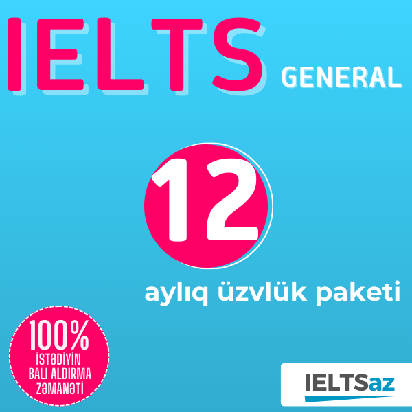 12 Aylıq Üzvlük Paketi (IELTS General)