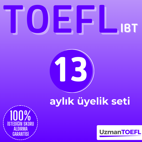 13 Aylık Üyelik Seti (TOEFL IBT) + 13 Aylık Genel İngilizce Seti (Temeldeningilizce.com)