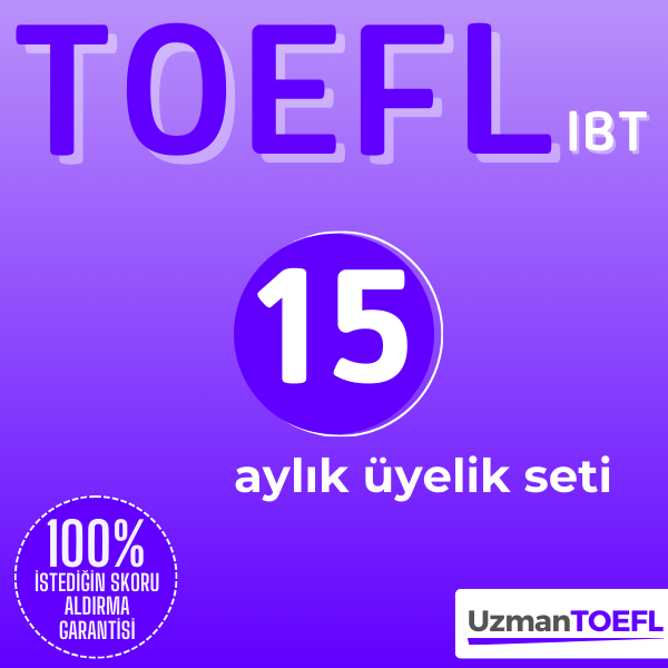 15 Aylık Üyelik Seti (TOEFL IBT) + 15 Aylık Genel İngilizce Seti (Temeldeningilizce.com)